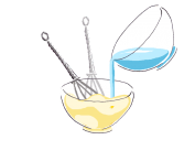 Emulsify the two phases