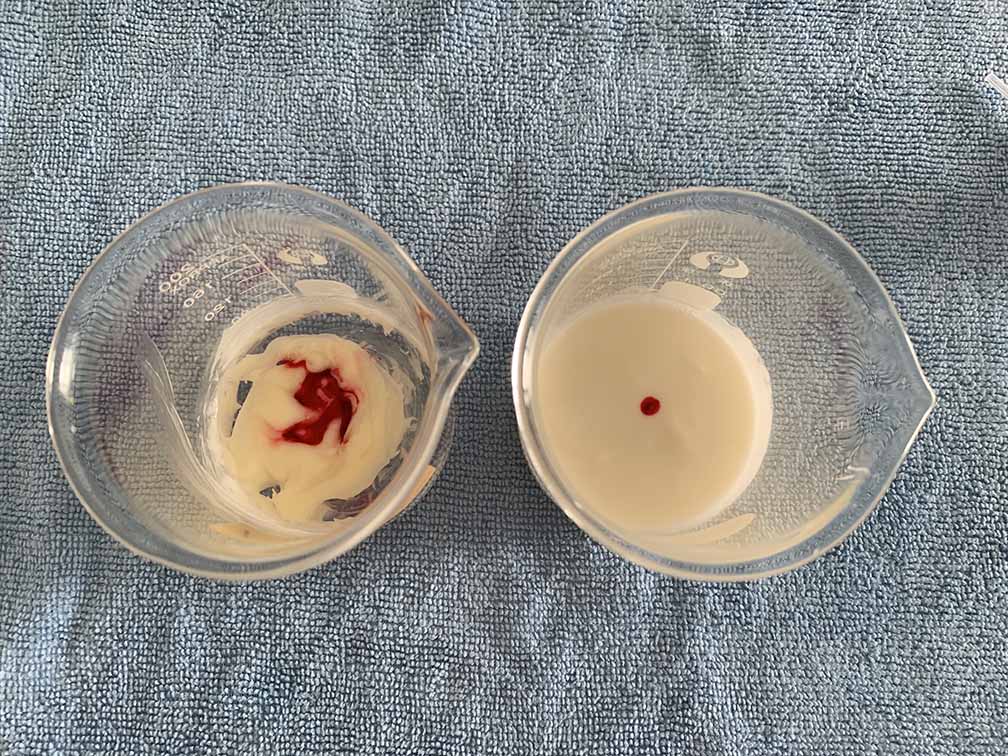 WO and OW emulsion comparison step 3